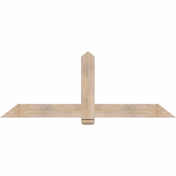Ekena Millwork Eugene Smooth Timber Gable Bracket, Douglas Fir, 72"W x 27"H x 1 1/2"D x 5 1/2"F, 9/12 Pitch GBW072X27X0206EUG00SDF - main